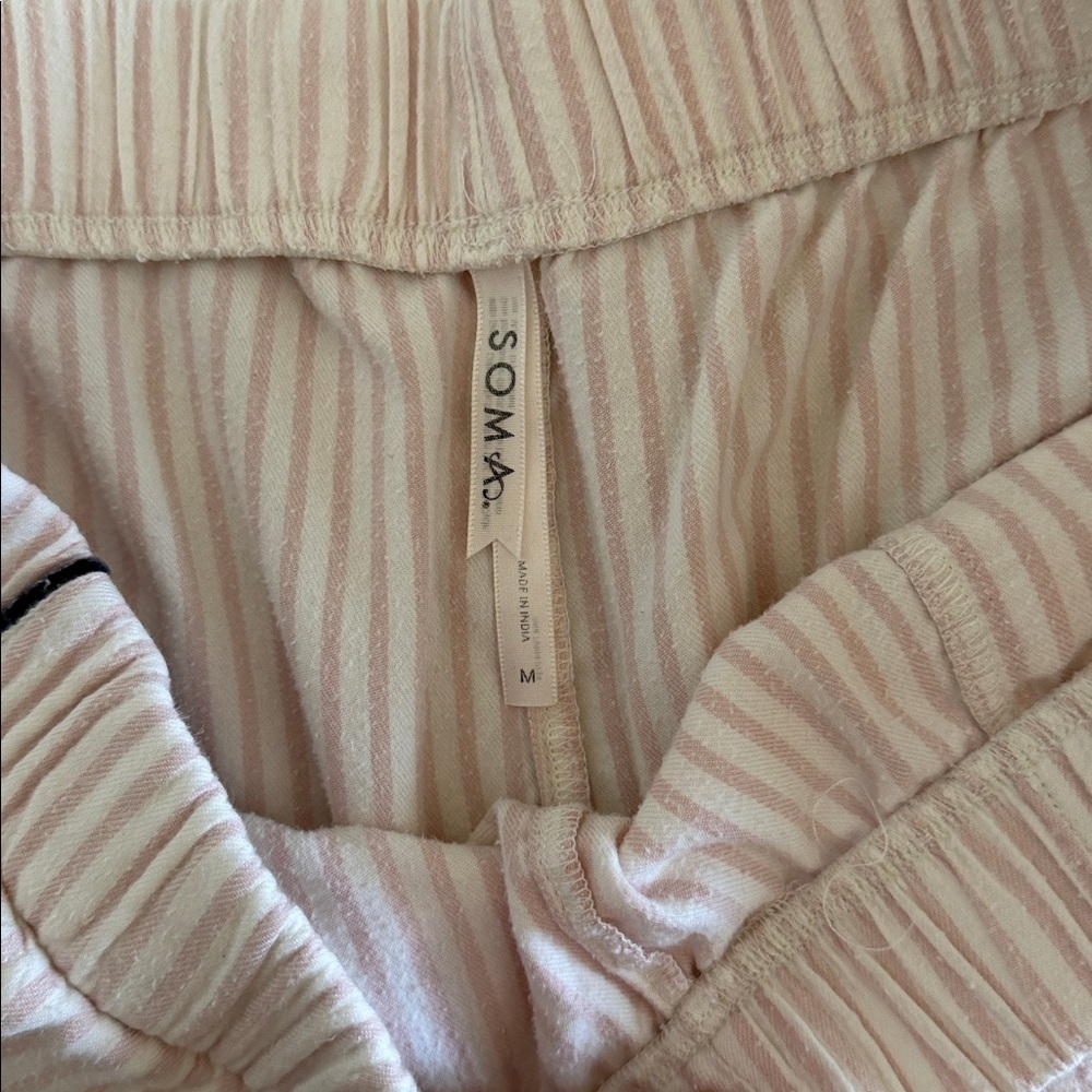 Soma Pink and White Striped Pajama Pants - Picture 2 of 2